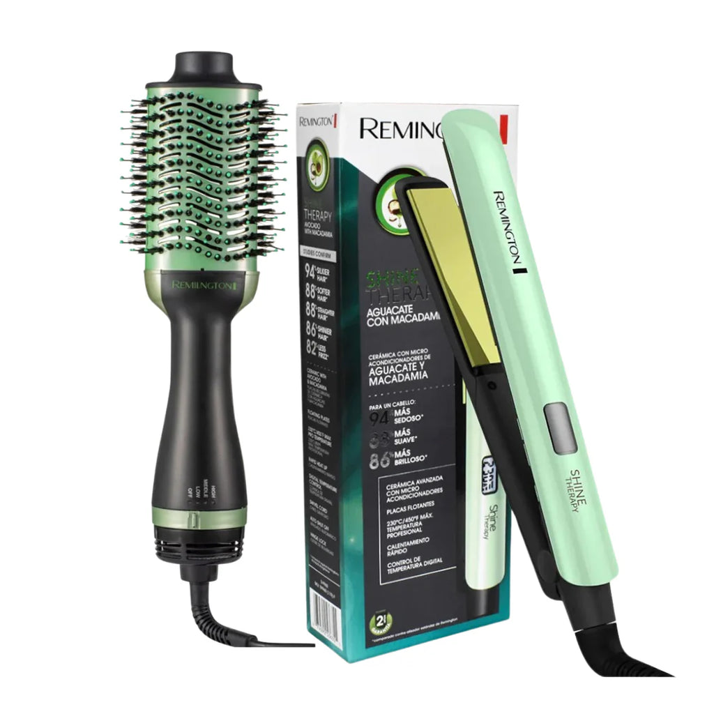 Combo X2 Plancha + Cepillo Secador Aguacate - 50% DESCUENTO