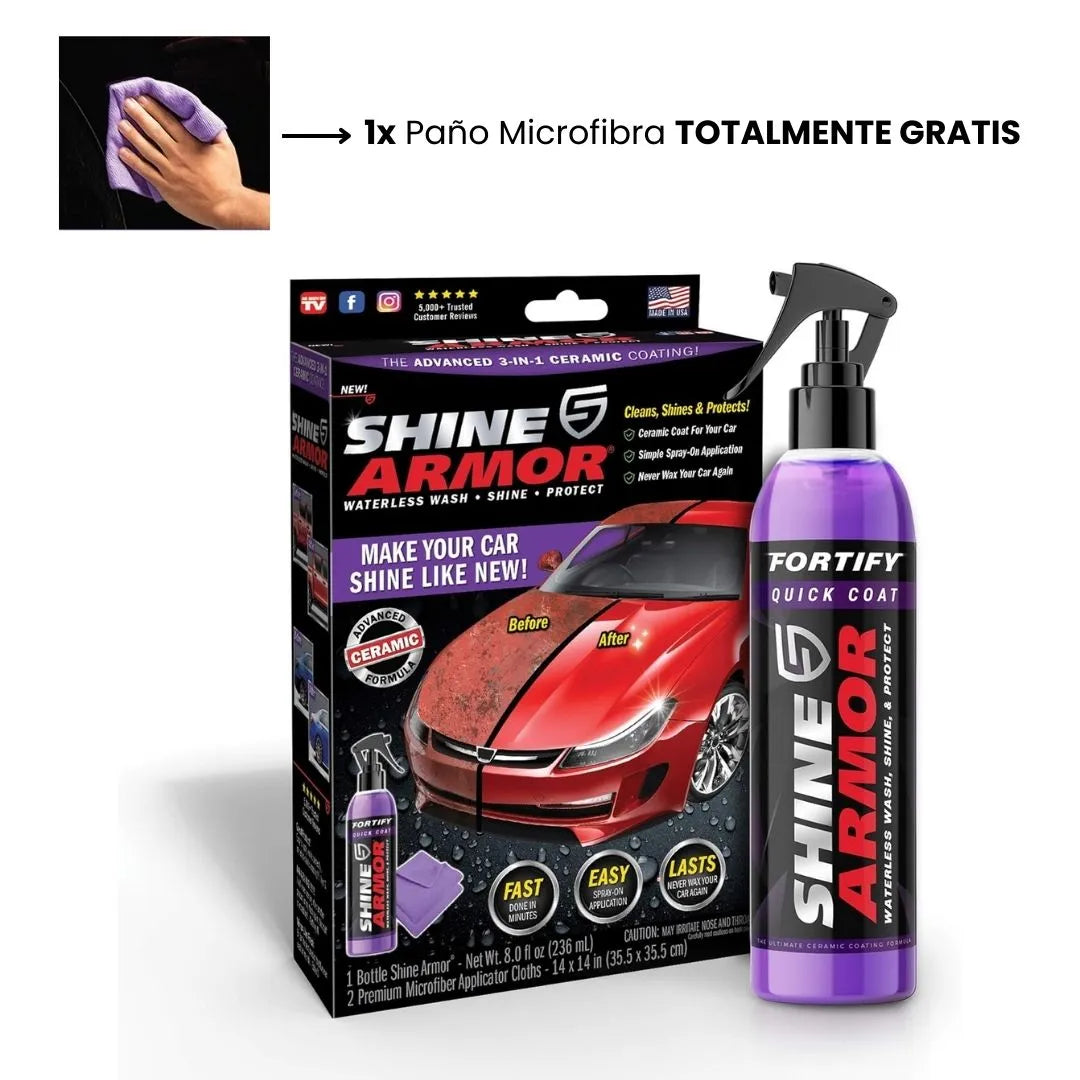Shine Armor™ – Recubrimiento Cerámico Ultra Hidrofóbico que Restaura y Protege Tu Auto