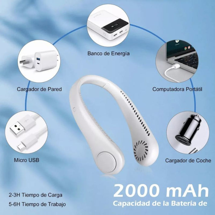 VENTILADOR DE CUELLO PORTÁTIL - 50% DESCUENTO HOY