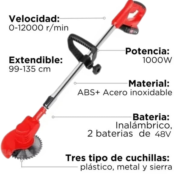 Cortadora de Césped Inalámbrica + 1 BATERÍA - Potencia y Precisión Sin Cables