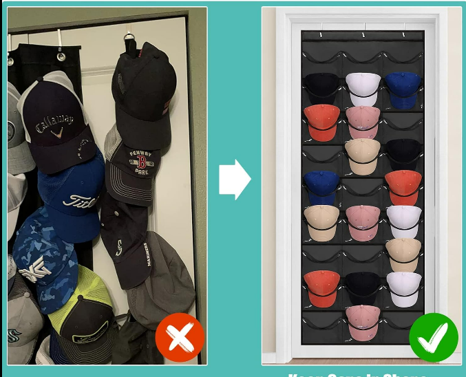 ORGANIZADOR DE GORRAS + 24 GORRAS