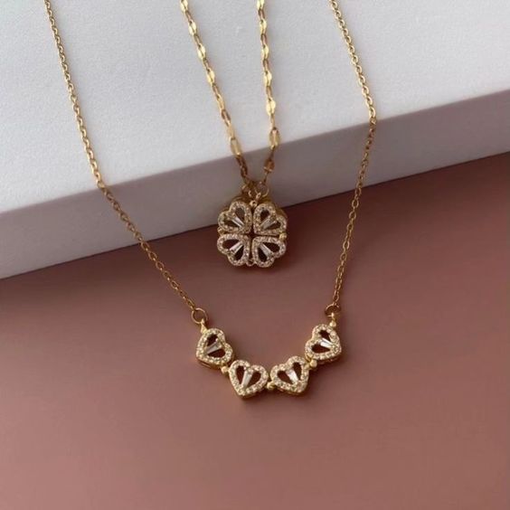 Collar Amor y Fortuna - Baño en Oro 18k 🍀❤️🔥