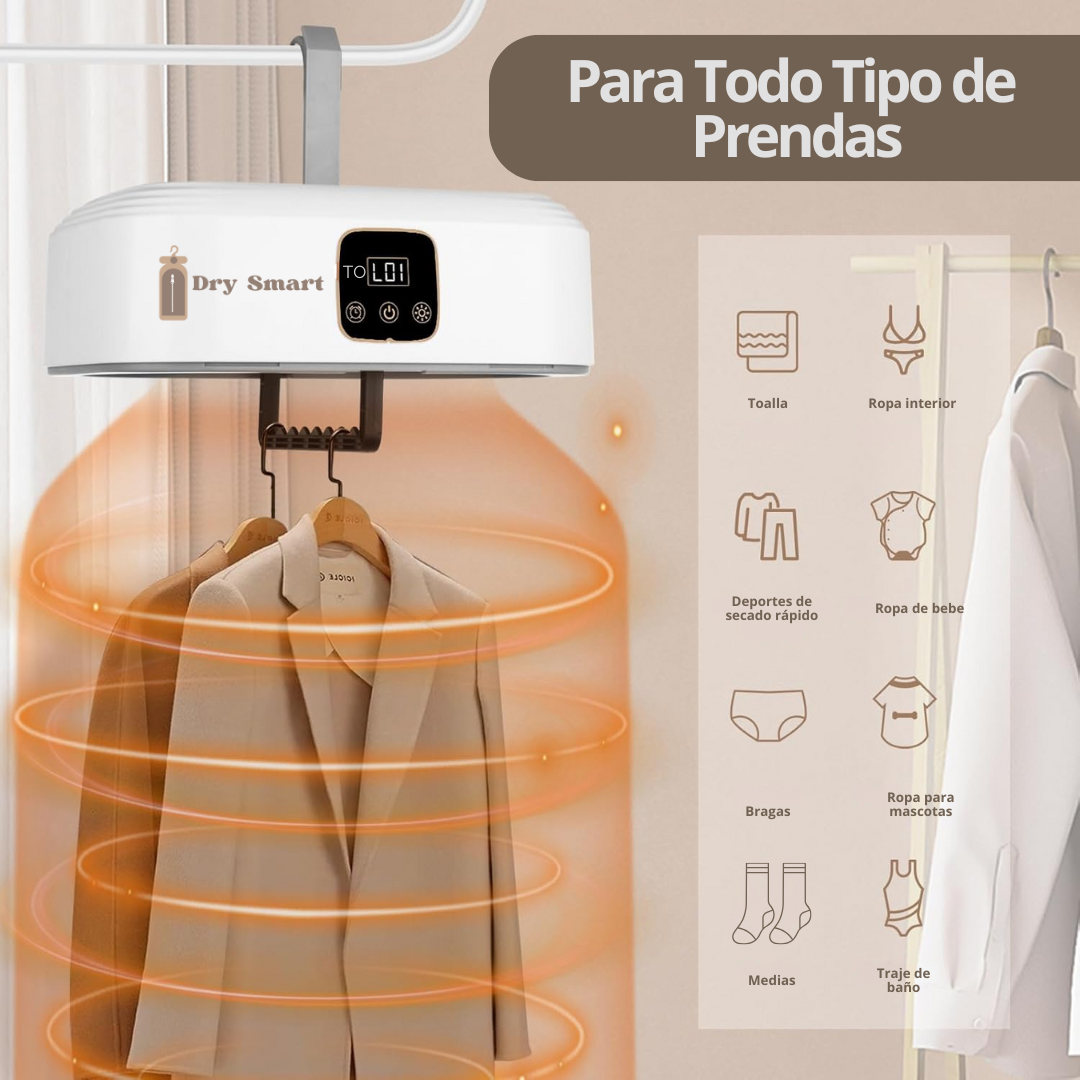 Secadora Portatil inteligente Con temporizador y con Luz UV - (Hasta 10 KG)