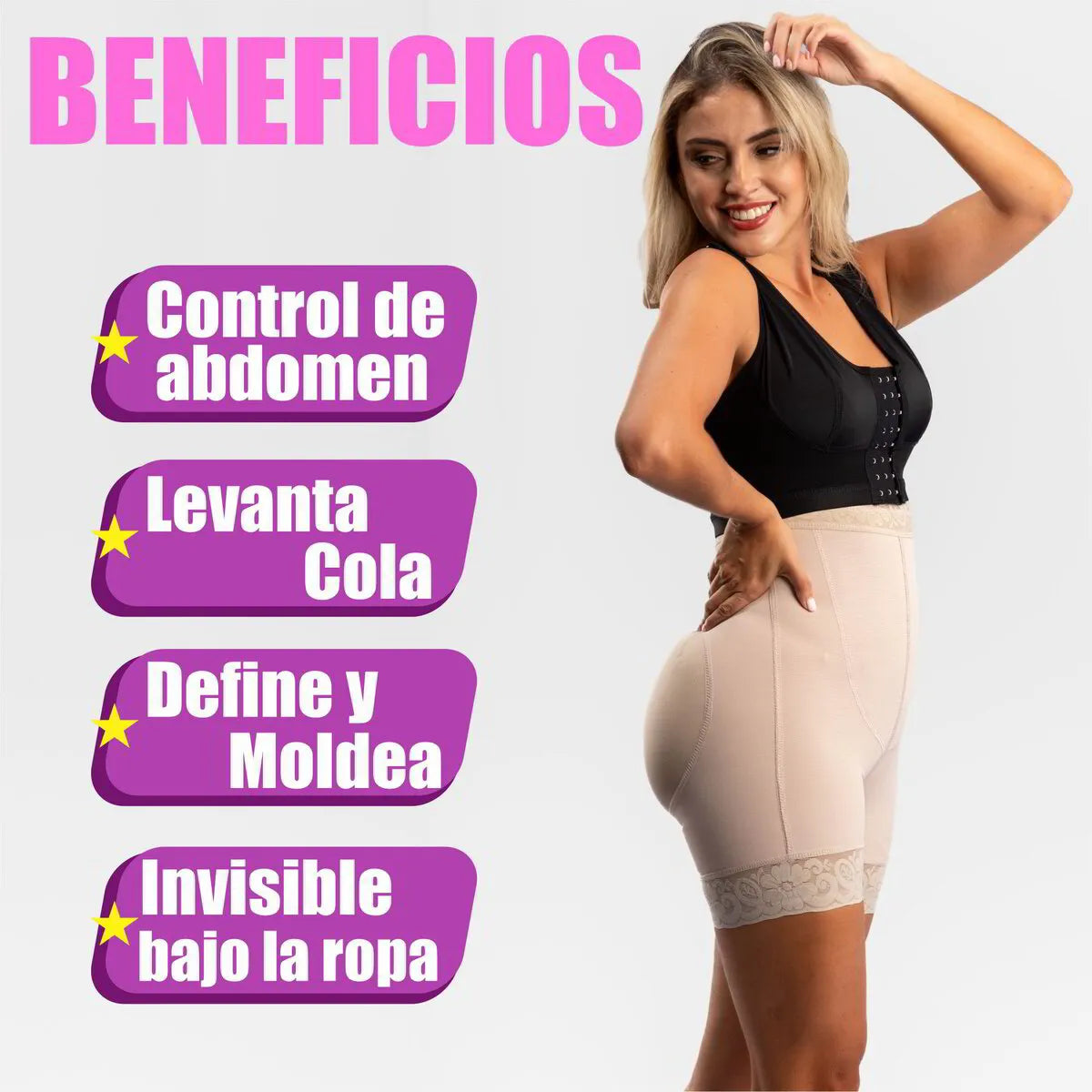 SHORT FAJA REDUCTOR - LEVANTA COLA Y CONTROL DE ABDOMEN