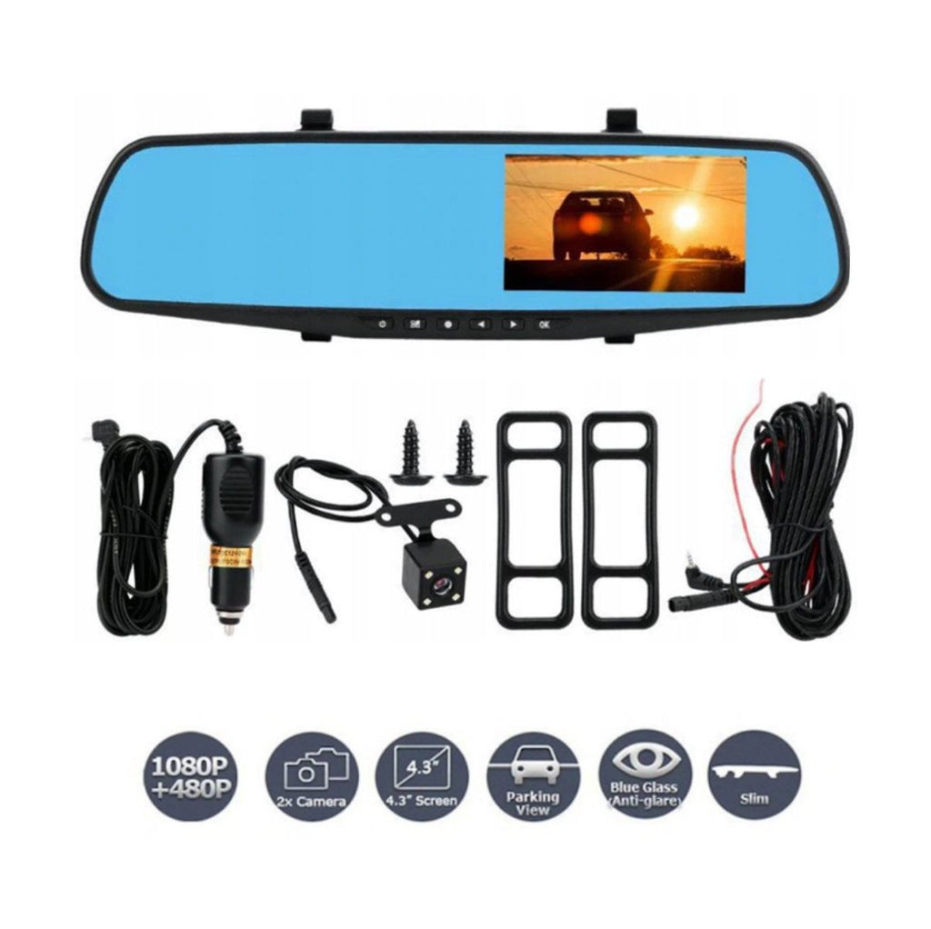 Espejo Retrovisor Dual cámara Full HD - 50% DESCUENTO HOY