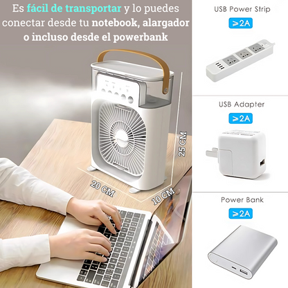 Ventilador Portátil Con Humidificador - 50% DESCUENTO HOY