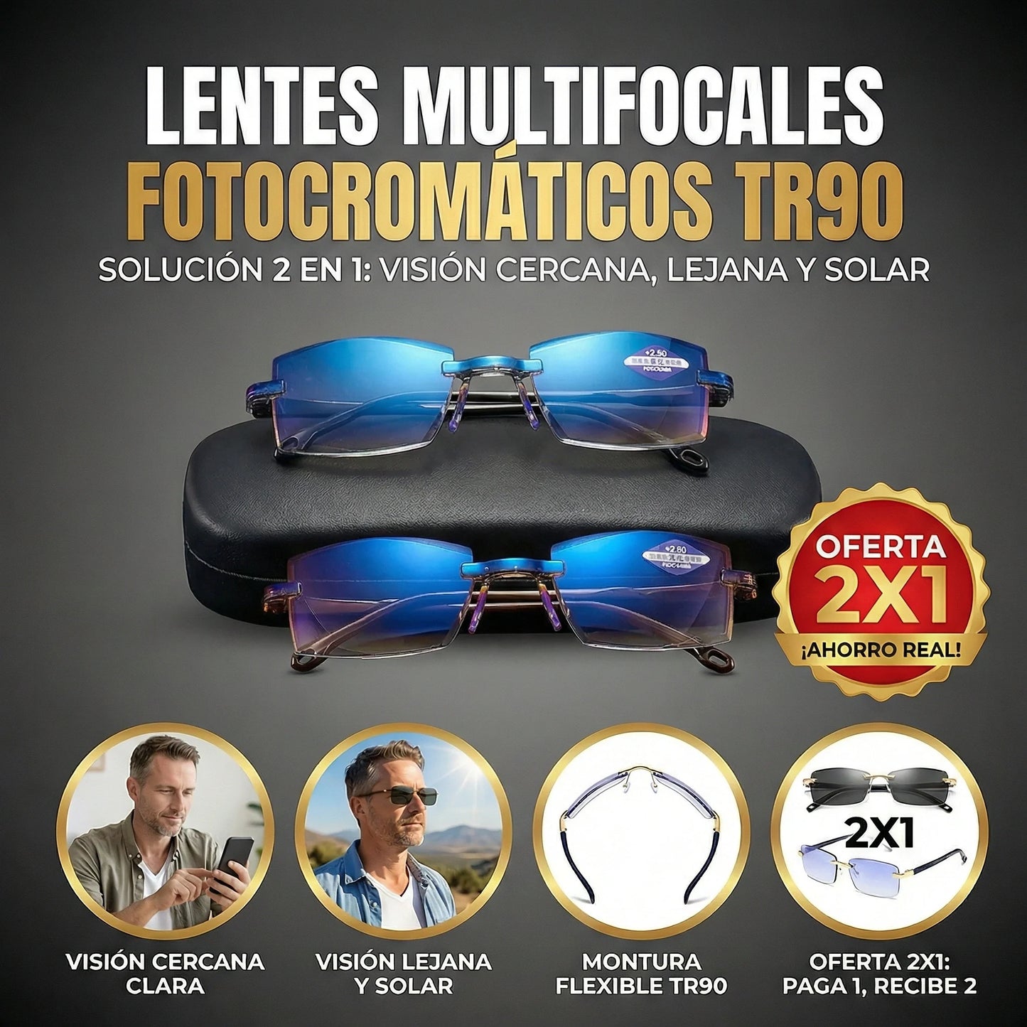 Lentes Bifocales TR90 - OFERTA 2X1 (T)