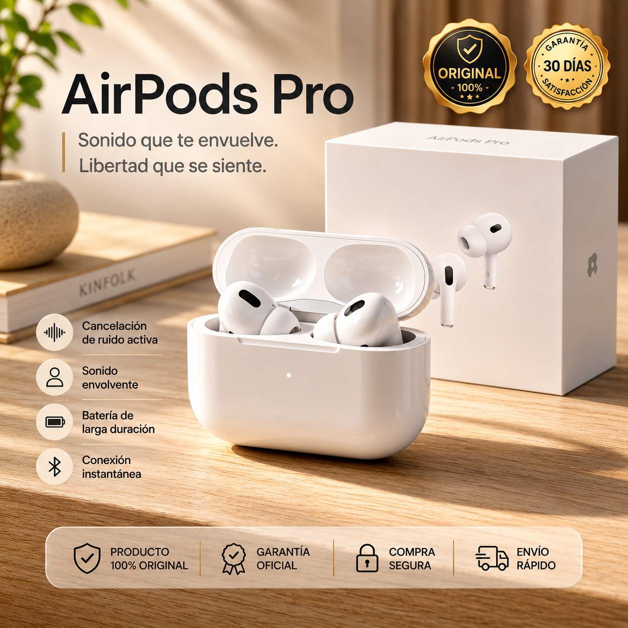 AURICULARES АIRРОDЅ РRО - SONIDO SUPERIOR