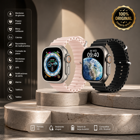 RELOJ INTELIGENTE SMARTWATCH ULTRA + 1 CORREA ADICIONAL