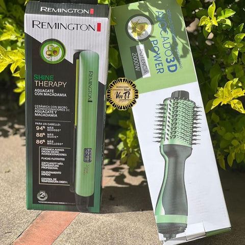 Combo X2 Plancha + Cepillo Secador Aguacate - 50% DESCUENTO